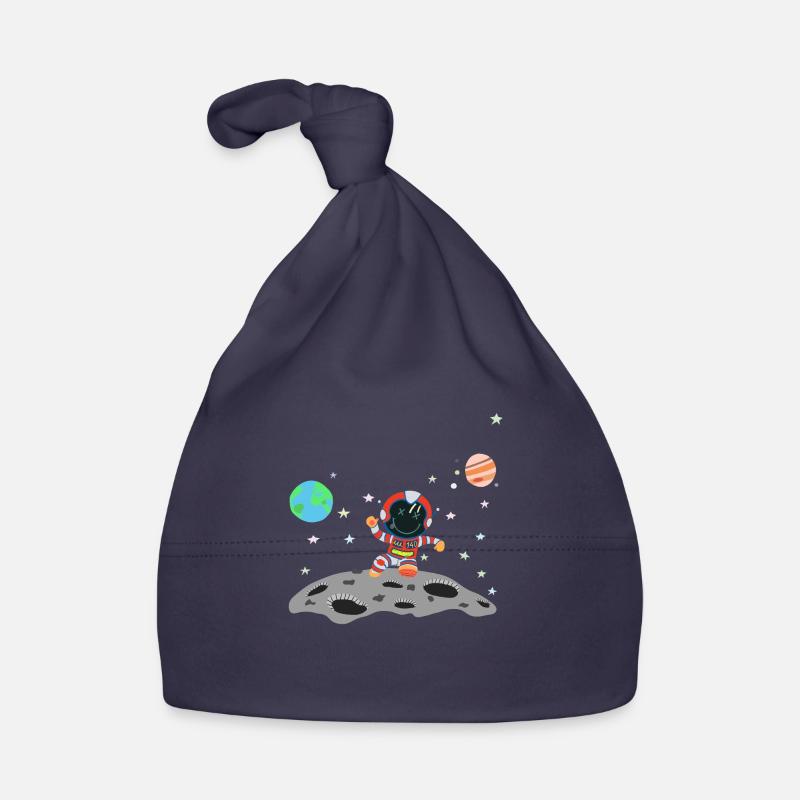 astronaute rouge blanc Bonnet bio Bébé