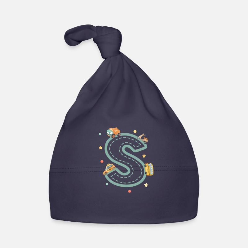 Vehicle letters - personalized child gift Organic Baby Cap