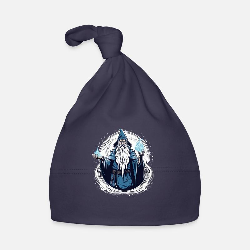 Le vieux sorcier - Bonnet bio Bébé - marine
