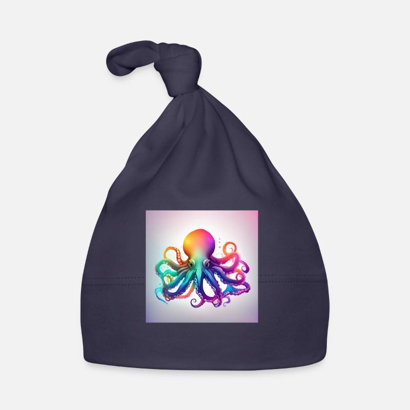 Octopus colored Nr.3 Baby Bio-Mütze