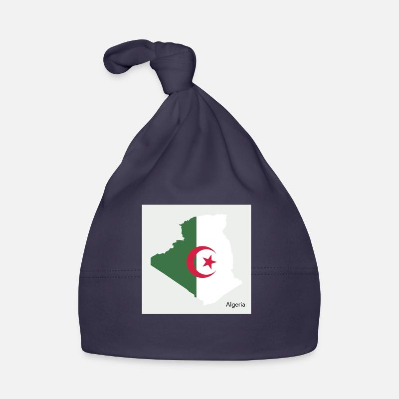 Algerien Flagge, Map Baby Bio-Mütze