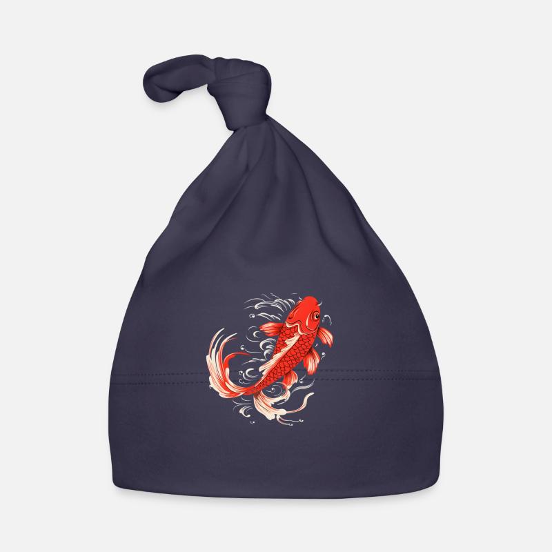 Single Koifisch a hâte de vous voir - Bonnet bio Bébé - marine