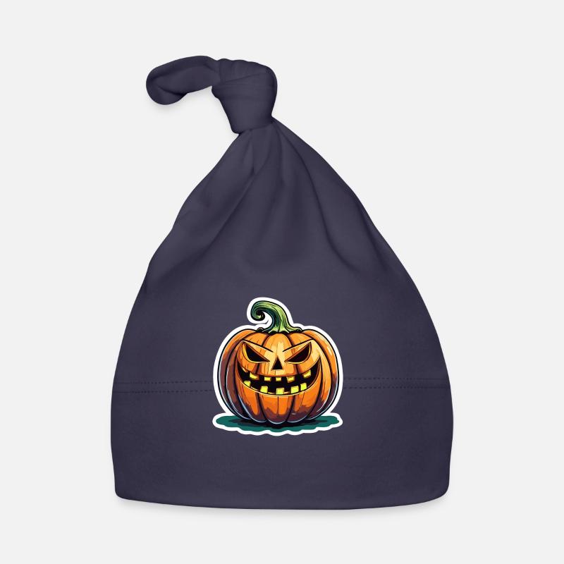 Wicked Jack o' Lantern Pumpkin Organic Baby Cap