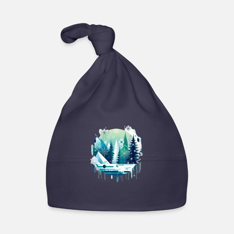 Monde d’hiver - Bonnet bio Bébé - marine