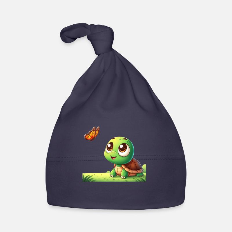 Cartoon Turtle 2 Organic Baby Cap