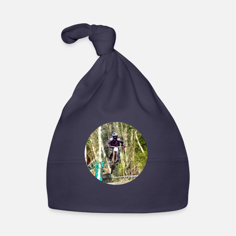 vtt mtb downhill - Bonnet bio Bébé - marine