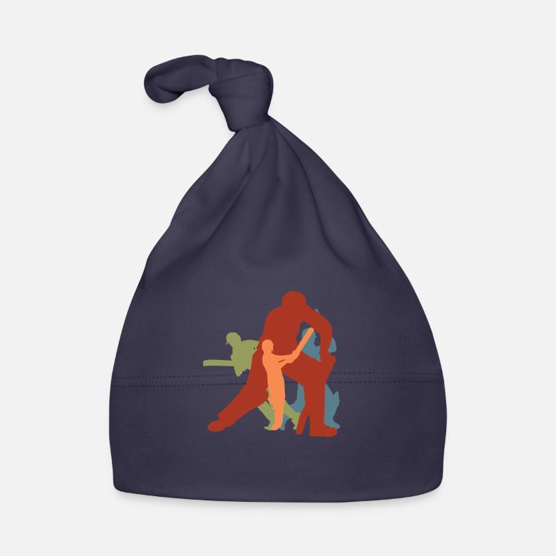 joueurs de cricket rétro vintage Bonnet bio Bébé