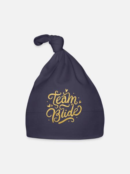 Feier den Junggesellinnenabschied im "Team Bride" - Baby Bio-Mütze - Navy - Vorne