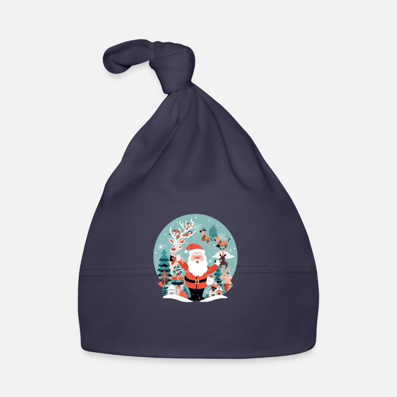 La magie de Noël - Bonnet bio Bébé - marine