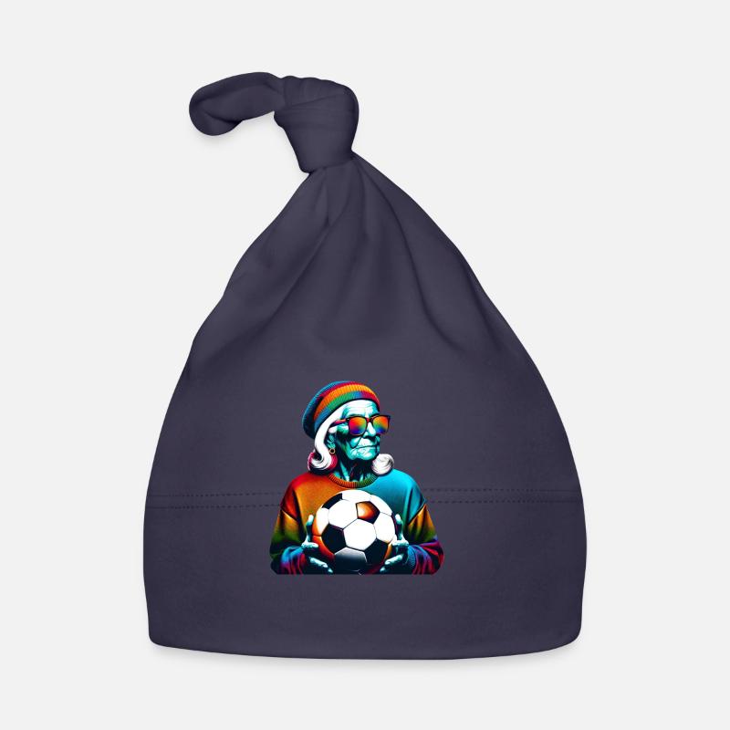 Old Soccer Lady Ready For Game Day! Organic Baby Cap