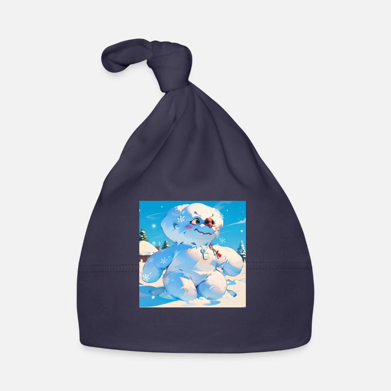 Snowman Organic Baby Cap