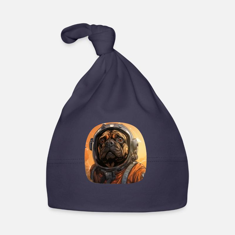Pug Austronaut Organic Baby Cap