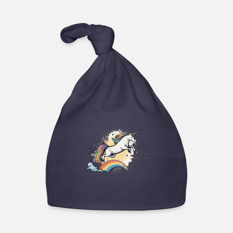 Cavalier arc-en-ciel Bonnet bio Bébé