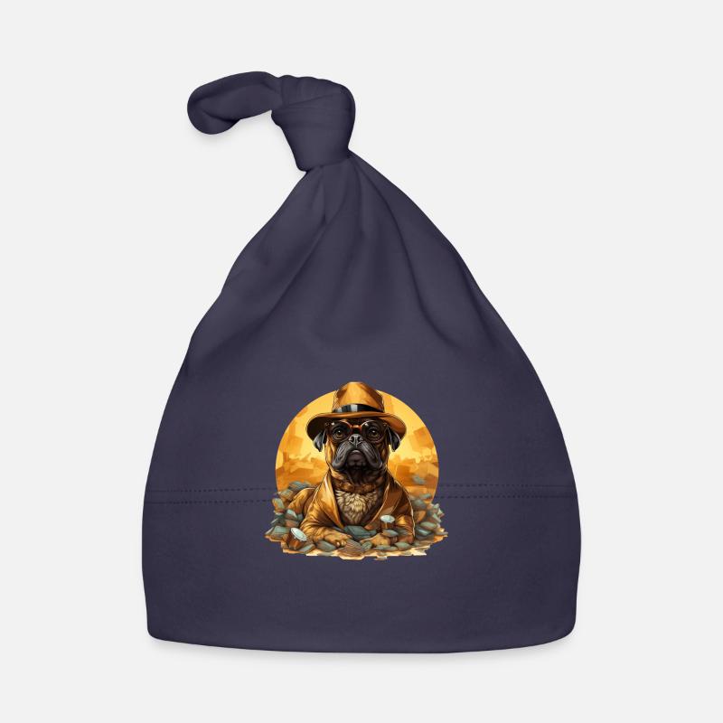 Pug Gold Digger Organic Baby Cap