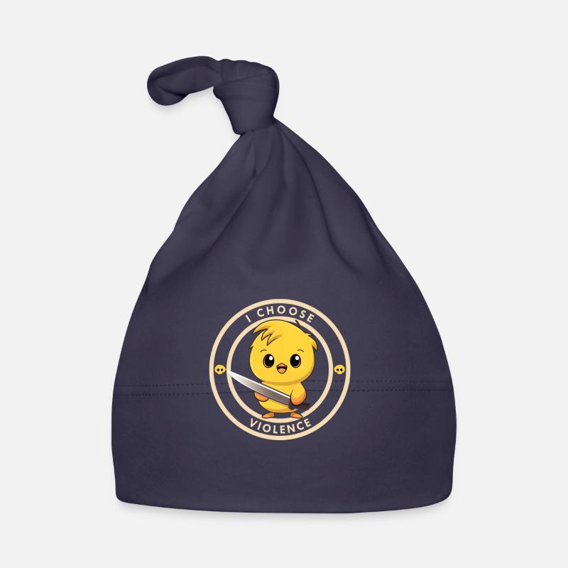 Je choisis la violence - Bonnet bio Bébé - marine