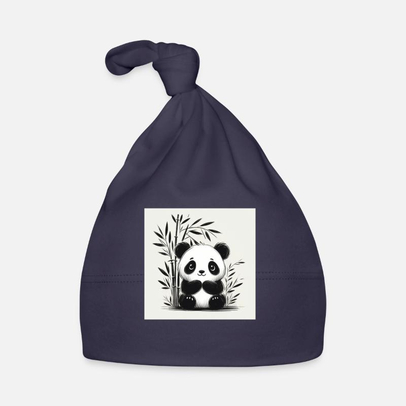 Panda mignon Bonnet bio Bébé