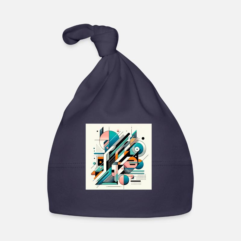 Modern Matrix - Organic Baby Cap - navy