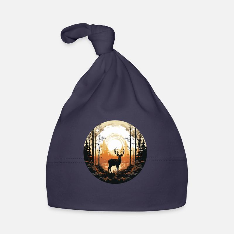 Deer in the forest Organic Baby Cap