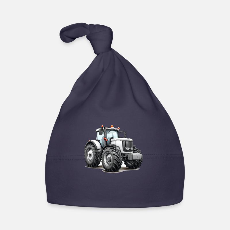 Cute Tractor Organic Baby Cap