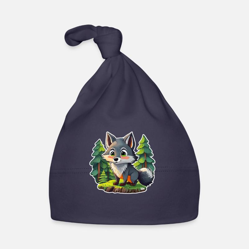 loup mignon Bonnet bio Bébé