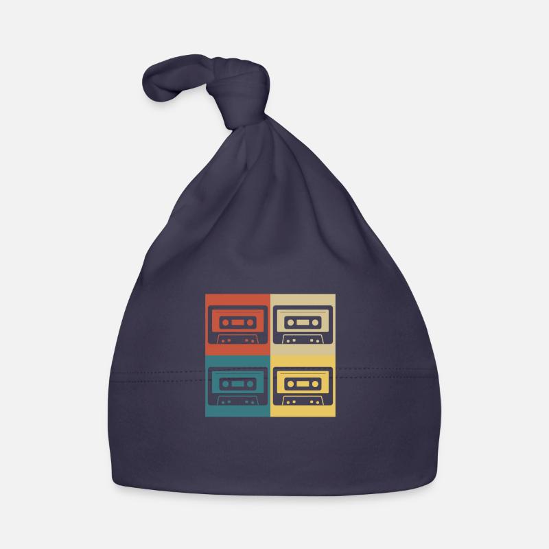 Retro Vintage Cassette Organic Baby Cap