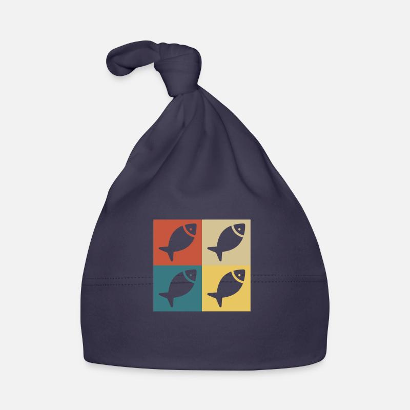 Retro Vintage Fish Organic Baby Cap