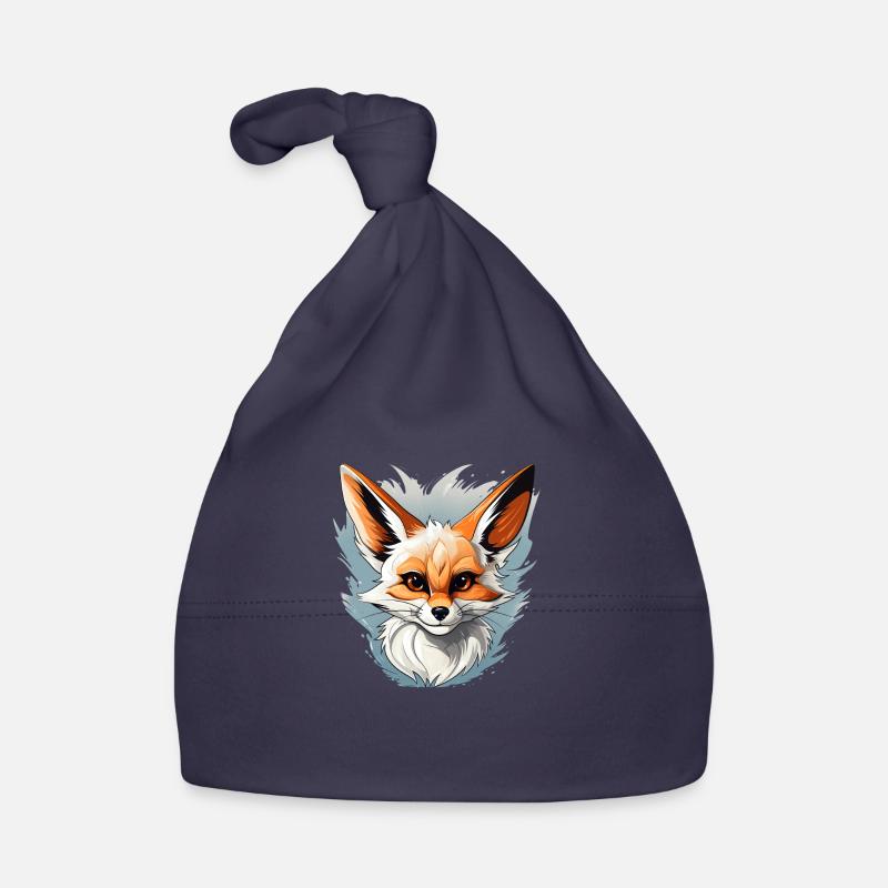 Fenne Logo Volpe Fox - Bonnet bio Bébé - marine