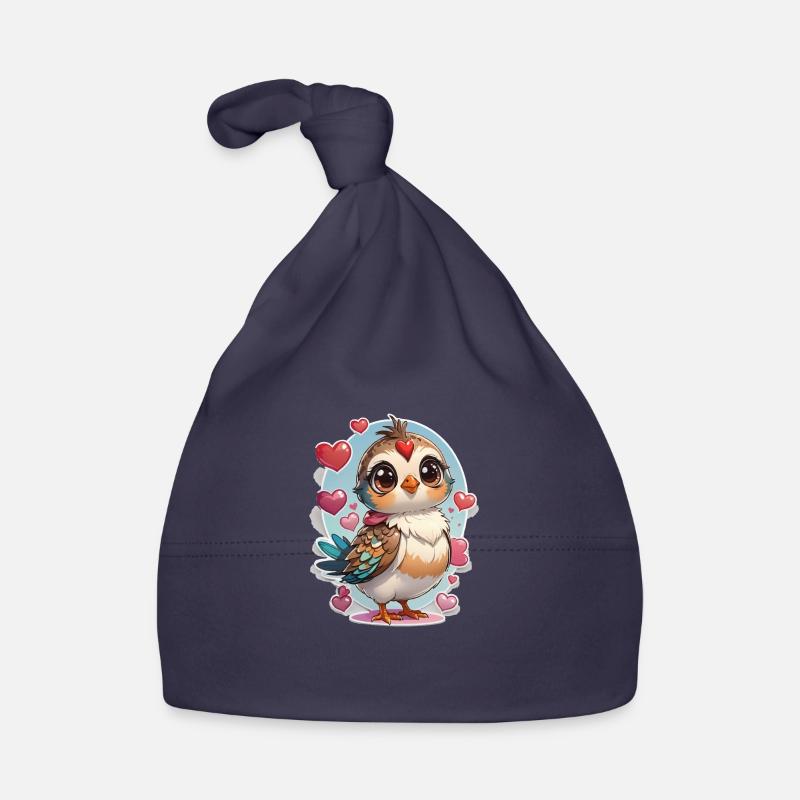Vogel süß Herzen Baby Bio-Mütze