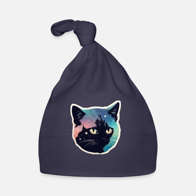 Chat dans les étoiles Bonnet bio Bébé