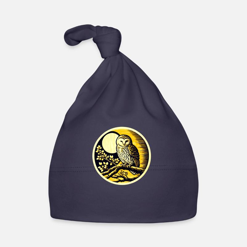 Owl Art Organic Baby Cap