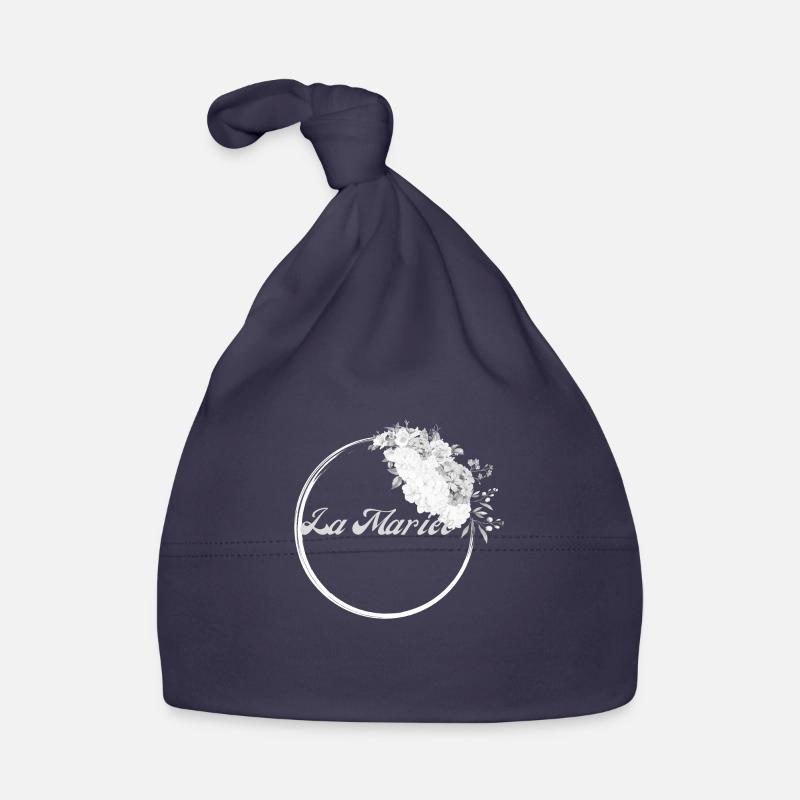 Die weiße Blumenbraut - Braut Geschenkidee Baby Bio-Mütze