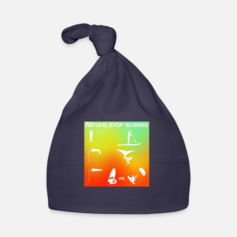 Never stop sliding Wind Wing kite paddle couleur Bonnet bio Bébé
