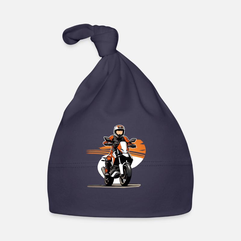 Motards orange Bonnet bio Bébé