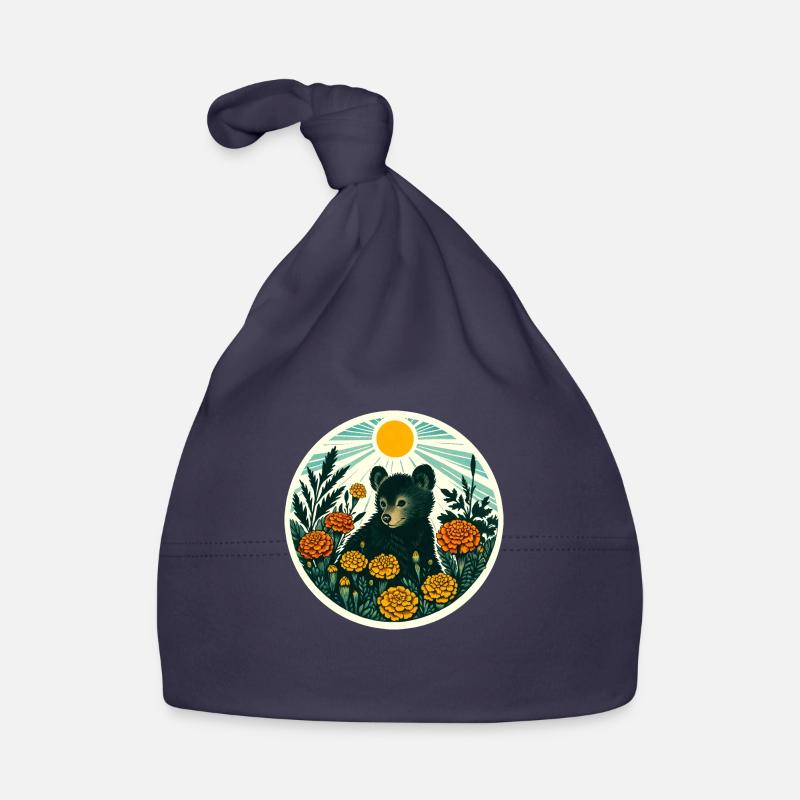 Black Bear Organic Baby Cap