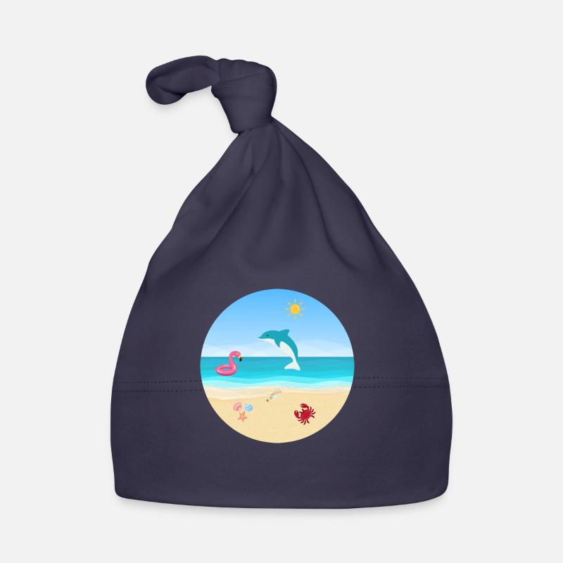 Beach Design Organic Baby Cap