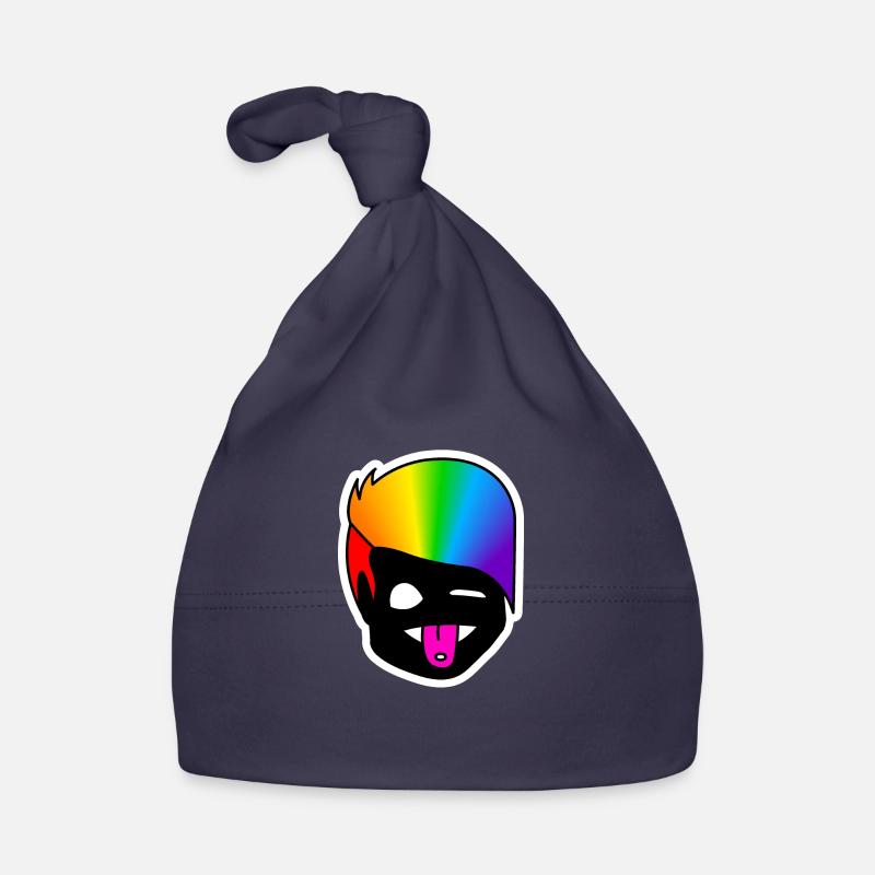 Zwinker Zunge : Sticky Queer Pride - Baby Bio-Mütze - Navy