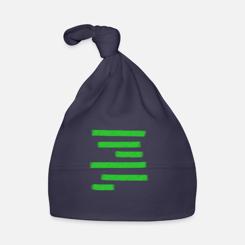 Green Paint Bars Organic Baby Cap