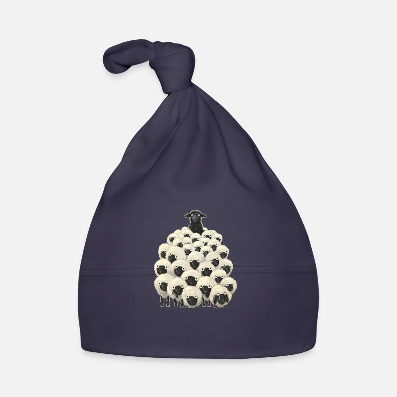 Mouton noir - Bonnet bio Bébé - marine