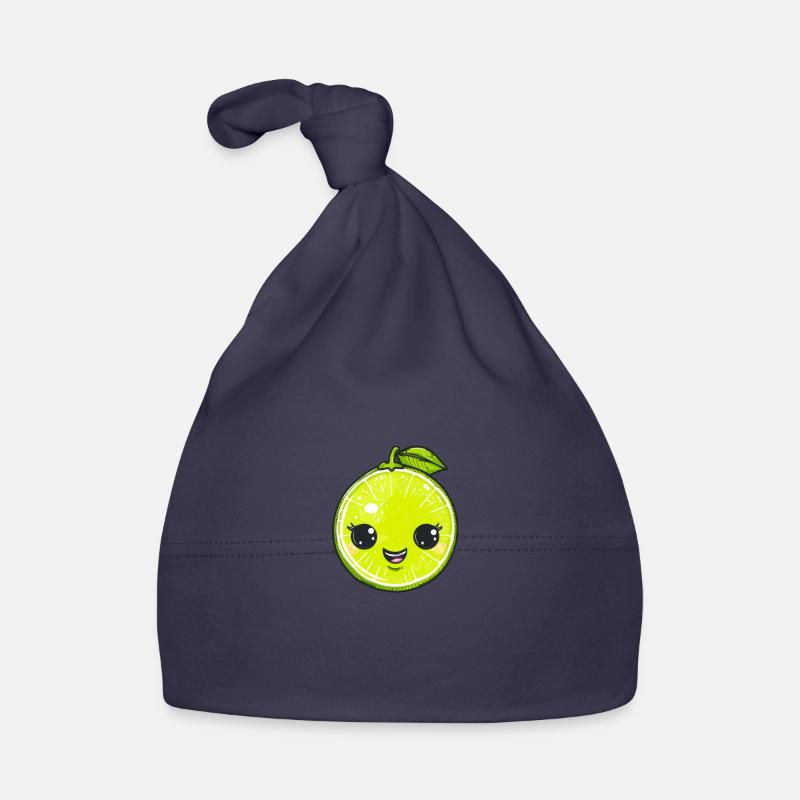 Citron vert heureux dans le style de dessin animé vert Bonnet bio Bébé