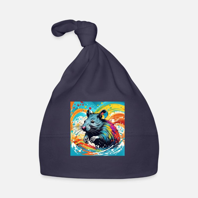 Couleur du rat - Bonnet bio Bébé - marine