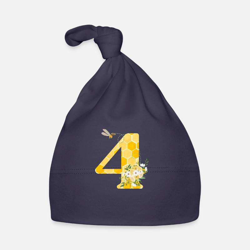4th Anniversary Bee Organic Baby Cap