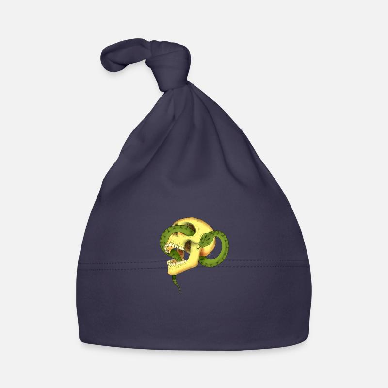 Crâne avec serpent Bonnet bio Bébé