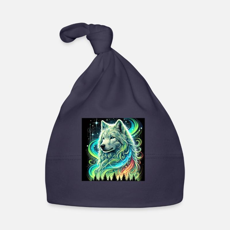 Loup Aurora - Bonnet bio Bébé - marine