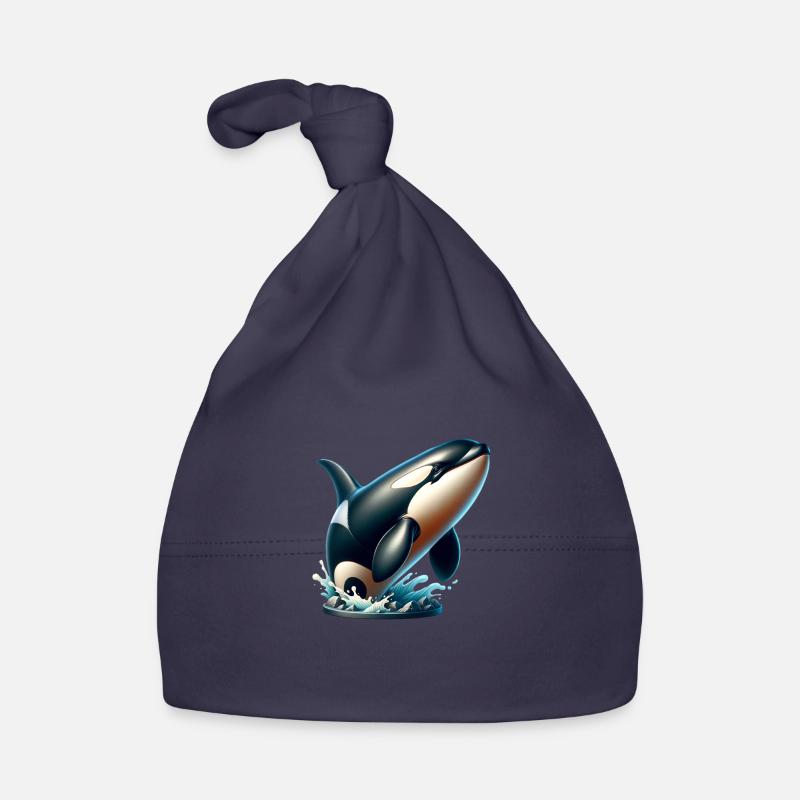 Orca Whale Organic Baby Cap