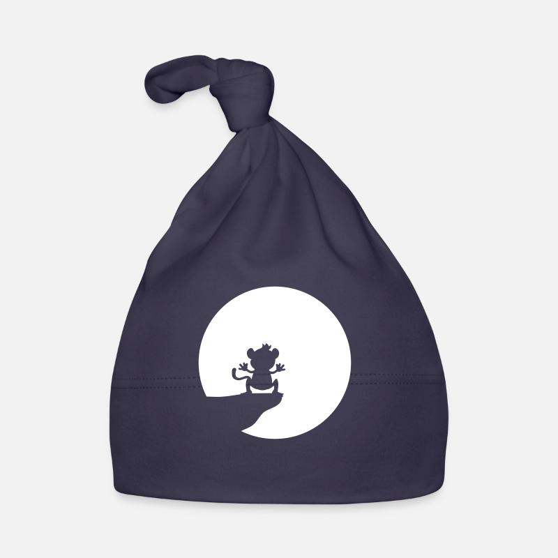 Werwolf Affe Silhouette Klippe Mond Sonne Nachts Baby Bio-Mütze