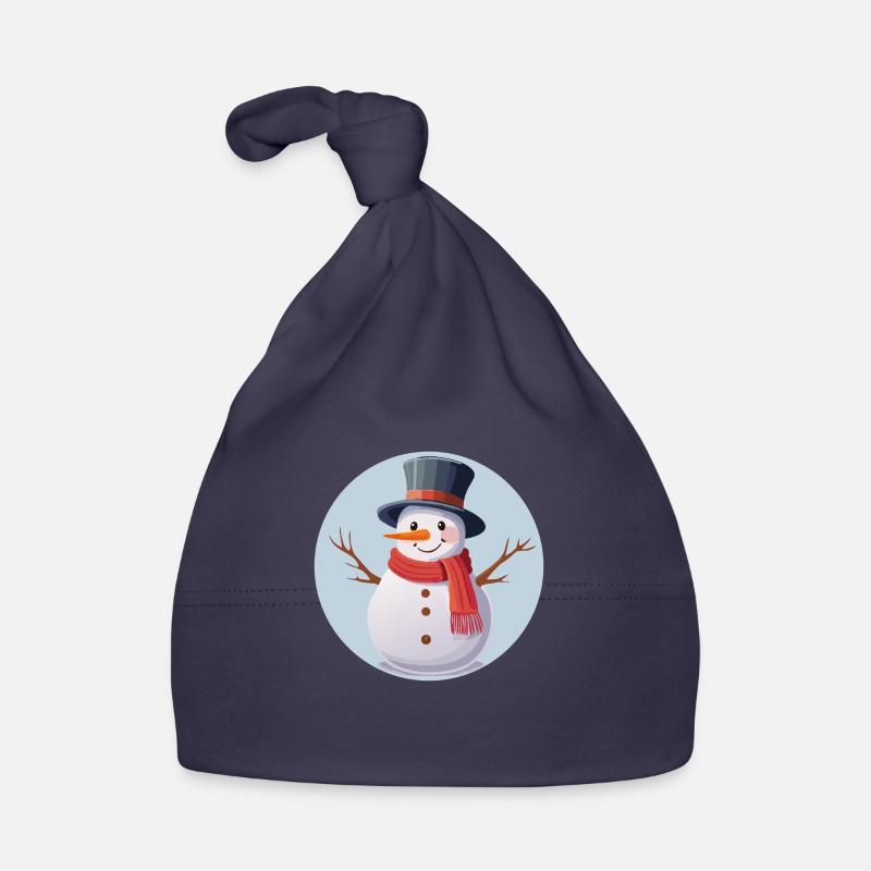 Snowman Organic Baby Cap