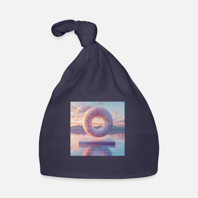 3D Levitating Donut Organic Baby Cap