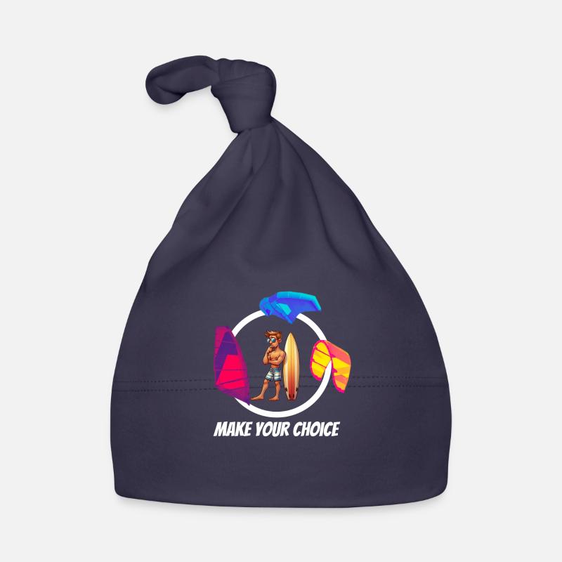 Make your choice wind kite wing transparent - Bonnet bio Bébé - marine
