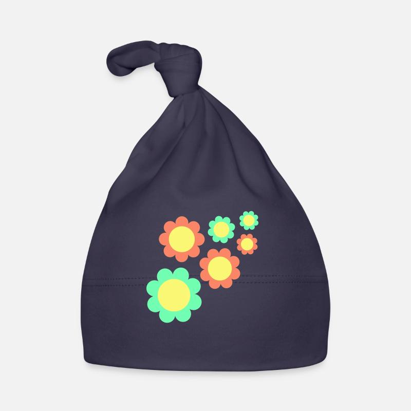 Beaucoup de fleurs colorées belle conception de motif décoratif Bonnet bio Bébé