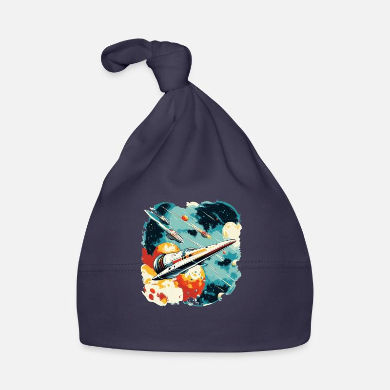 Future flight: Galactic space fleet in action Organic Baby Cap